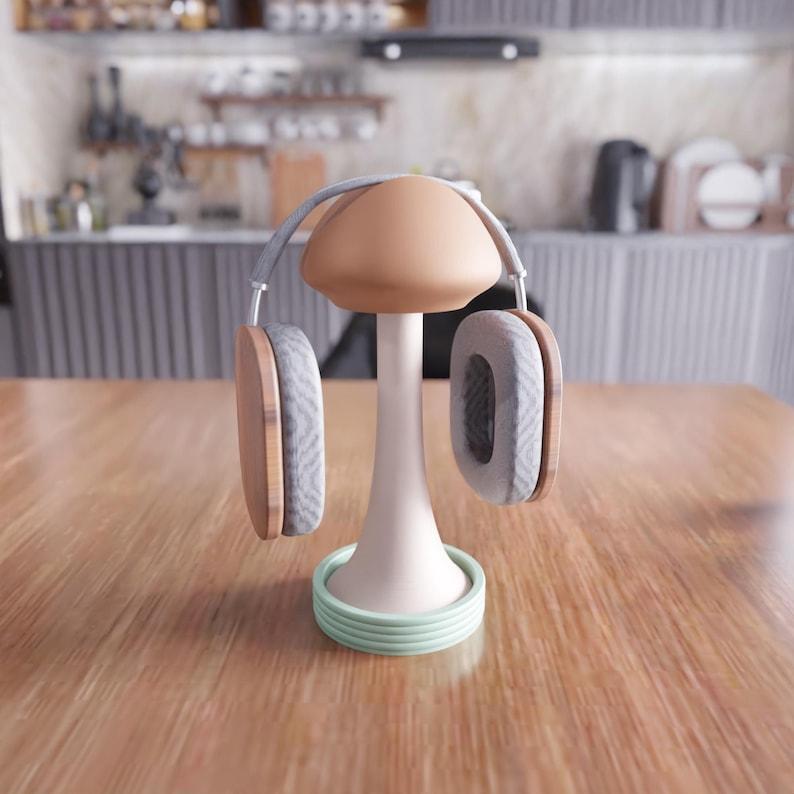 3D Mushroom Headset Stand as a Stl File & Personalized Stand, Music Lover, Headphone Accessories, Game Room Decor, Gaming Accessories
