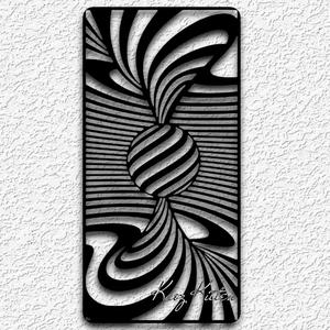 ball hourglass vortex optical illusion wall art modern home decor