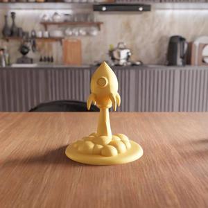 3D Rocket Takeoff Decor STL File - 3D Printed Gifts for Him, Office Decor, Digital File, Unique Home Decor, 3D Printing