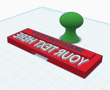 Two-piece customizable stamp   