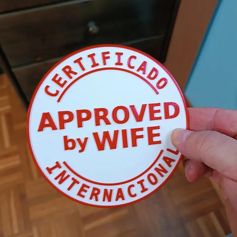 Approved by wife   