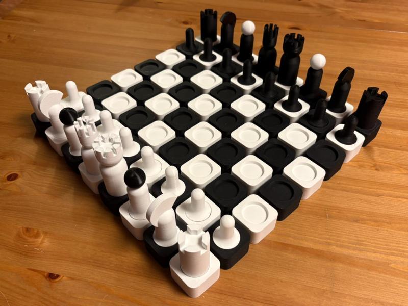 Minimalist chess set