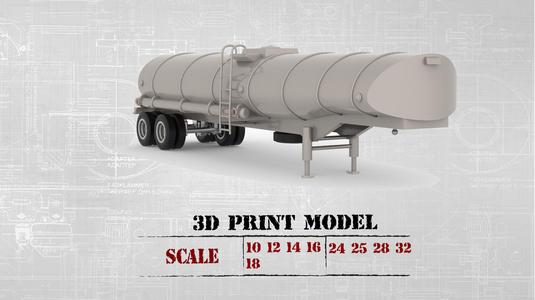 Printable 3D model Convoy Rubber Duck fuel Tanker trailer