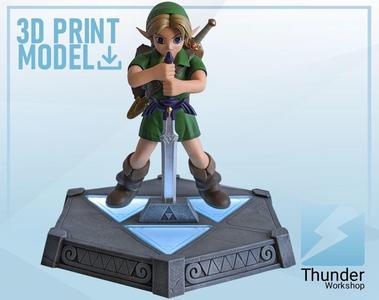 Zelda Ocarina Of Time Young Link - 3D PRINTABLE STATUE