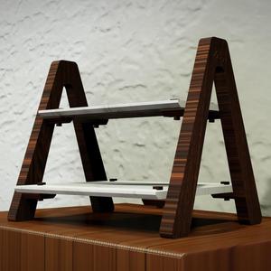 SERVING PLATTERS SET - 2 TIER CAKE STAND SLATE