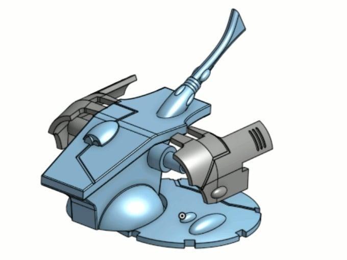 Space Elf Snake Tank Gun Turret