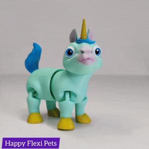 Unicorn Horse - print in place - flexible toy - Ramses