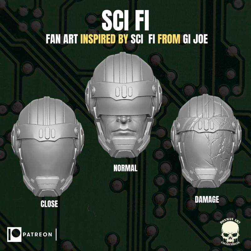 Sci Fi head for action figures