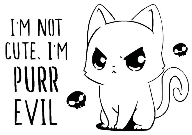 Evil Cat stencil