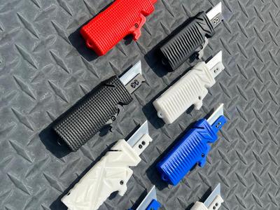 Jetsam - OTF Gravity Utility Knife Diamond Texture