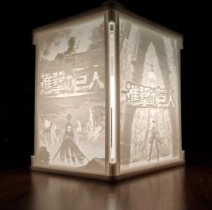 Attack on Titan Lithophane Lamp