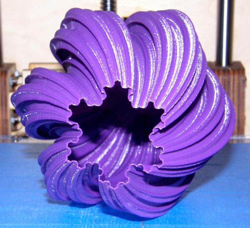 Large Twisted Koch Snowflake Vase