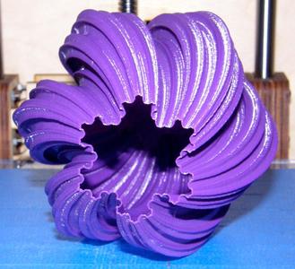 Large Twisted Koch Snowflake Vase