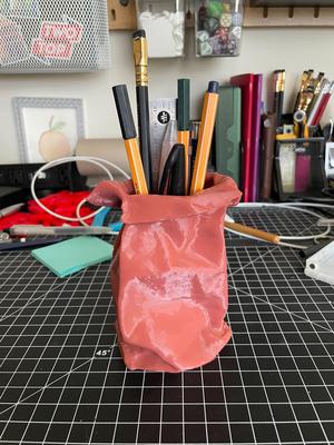 Paper Bag Pencil Holder