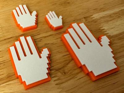 8-Bit Stop/Yield Hand - Fridge Magnet