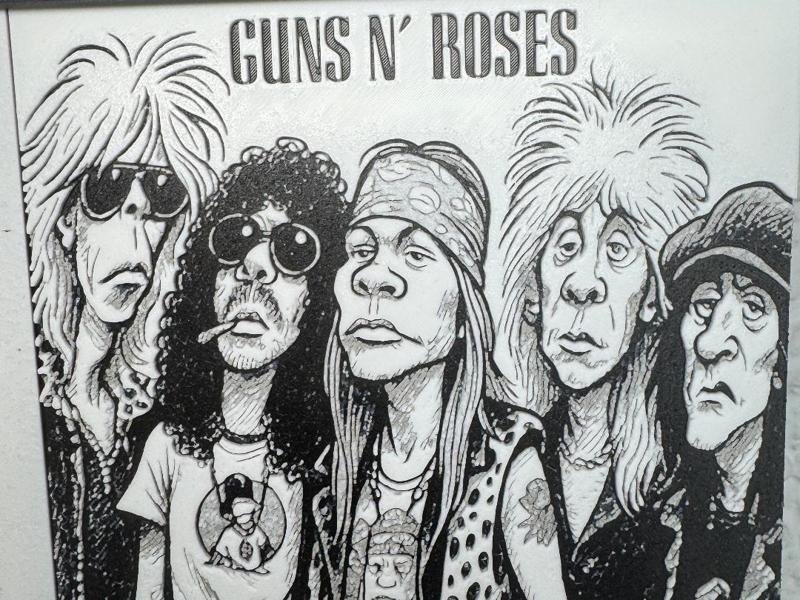 Hueforge Karikatur Guns Roses