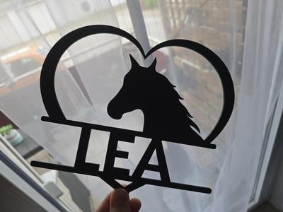 Horse Heart and Name "Lea" - Gift