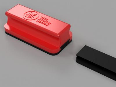 Stamp template with handle (add your own logo)
