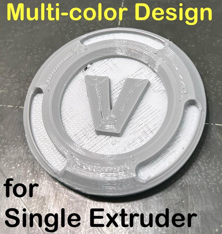 V buck Coin, single extruder/multi-color design