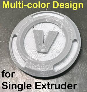 V buck Coin, single extruder/multi-color design