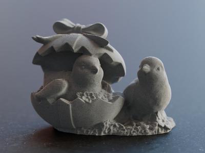 Cute easter Egg with chicks flappers