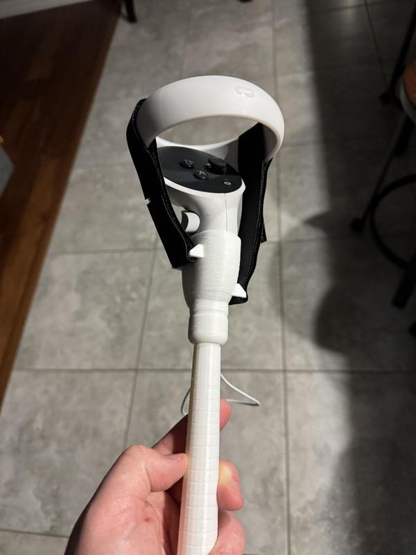 Golf Club Attachment for Quest 2 Controller with built in club handle