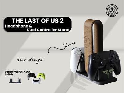 Headphone + Dual Controller Stand inspired TLOU 2