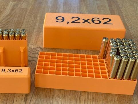 Ammo Storage Box for 9.3x62 90-round ammo