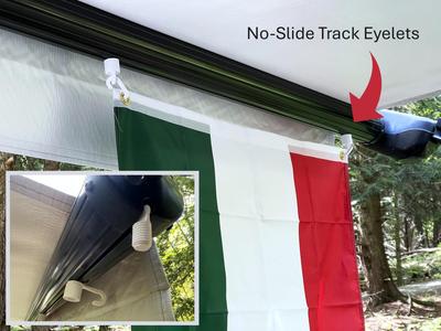 No-slide awning eyelets hooks for camping and RV