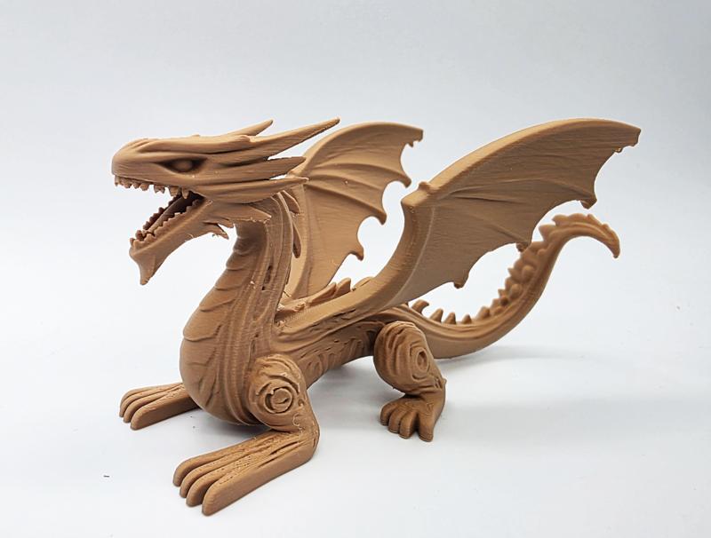 Long Wood-Carved English Dragon