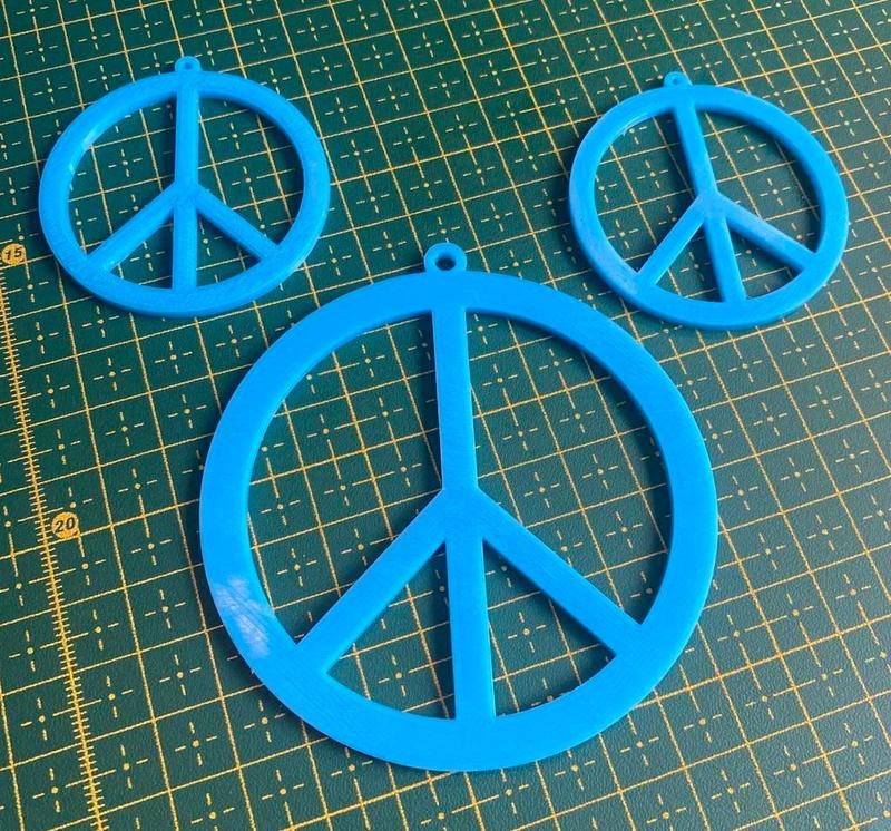 Peace earrings / pendant