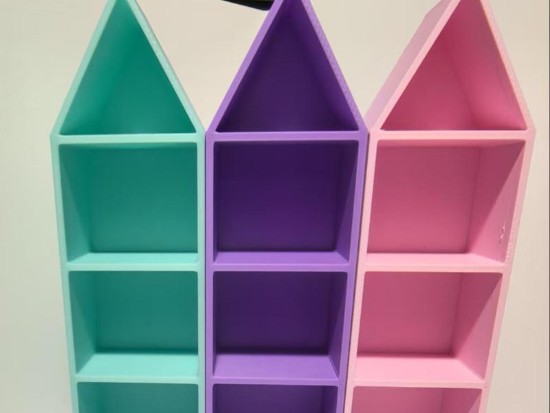 Miniature Three-Compartment Shelf