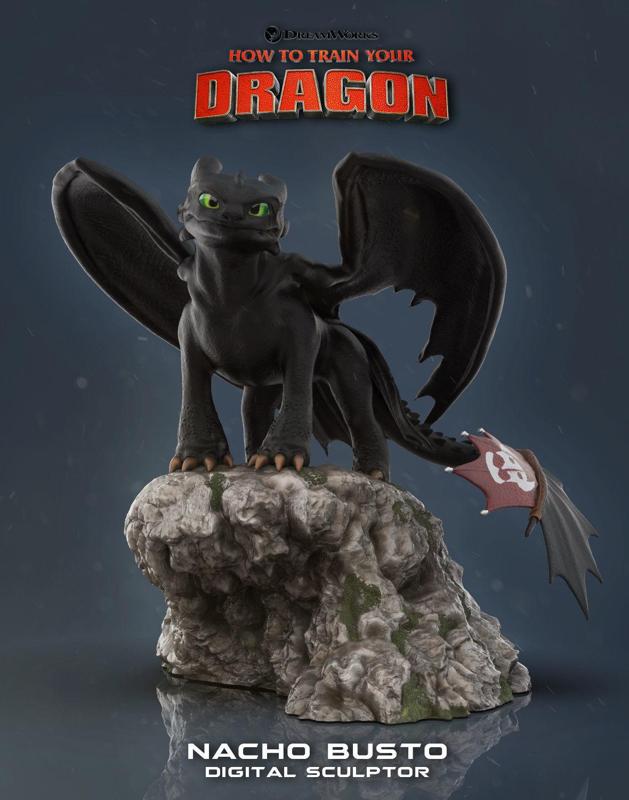 Toothless - How to train your dragon for 3d print model
