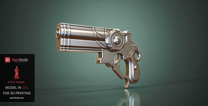 Love is Blue Gun 3D Printing Model | Static