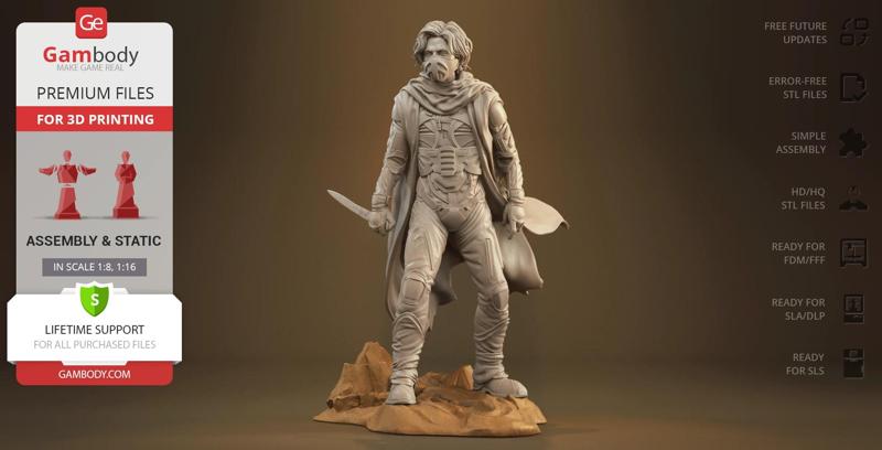 Paul Atreides STL files for 3D Printing | Assembly Model