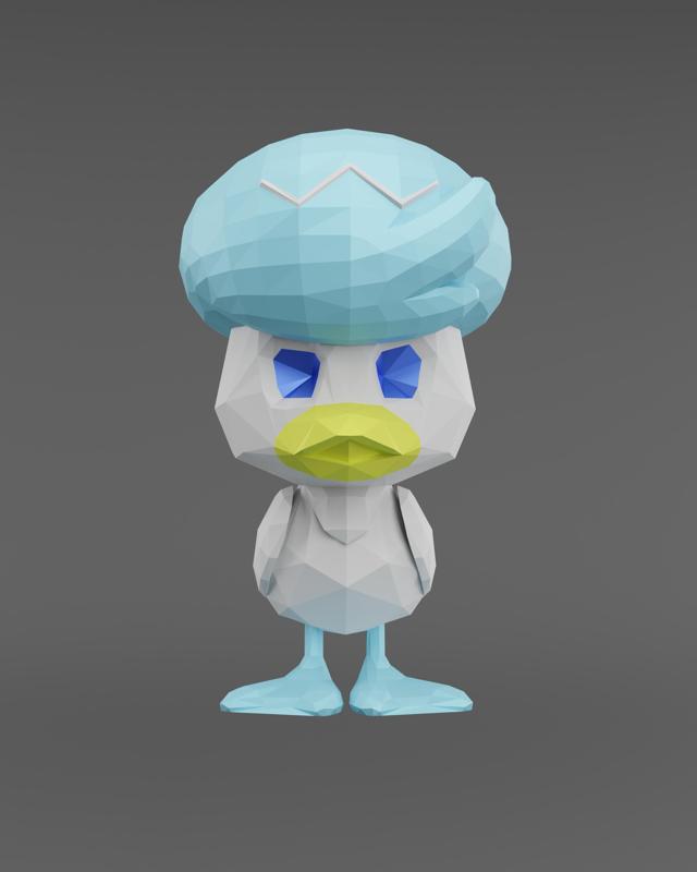 Low Poly Quaxly - Fan Art