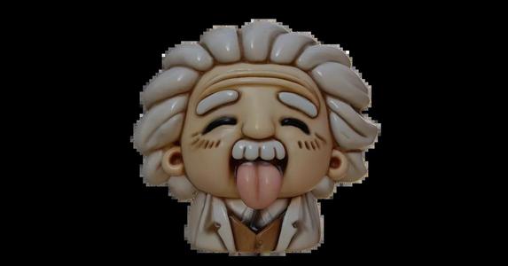 Einstein Tongue Out Chibi Figure   