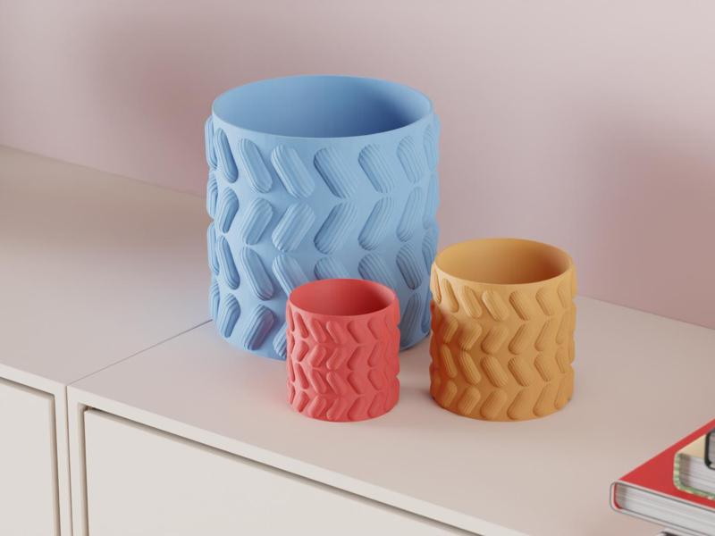 Modern Plant Pot. Abstract Planter. 