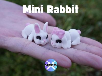 Mini Articulated Rabbit (With Bow Version)