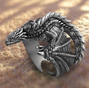 Dragon biker ring 3d model for 3d printing 3D print model
