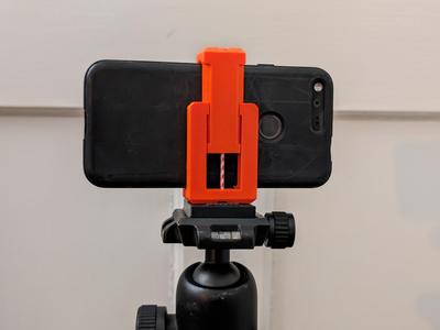 Print in Place Phone to Tripod Mount / Clamp