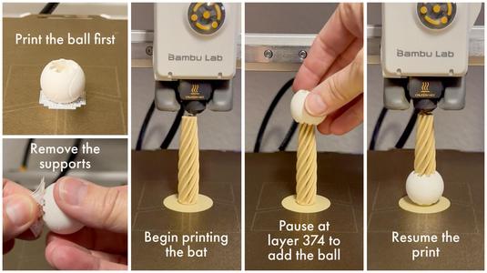 Bat & Ball Impossible Pass Through Fidget (2 Sizes)