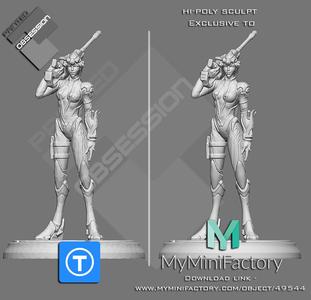 Overwatch - Widowmaker - Full character - Low poly. Hi-Poly version in Description