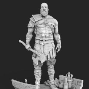 Grumpy Old Kratos 3D Printing Figurine | Assembly