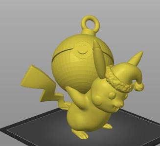 Pikachu - Xmas with Poke Ball