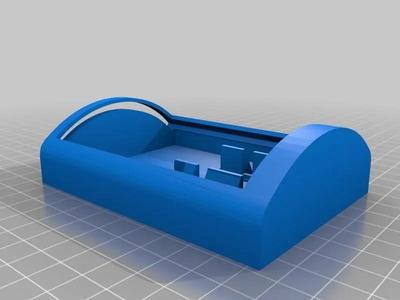 Curved Lithophane Case with 9V Battery Compartment   