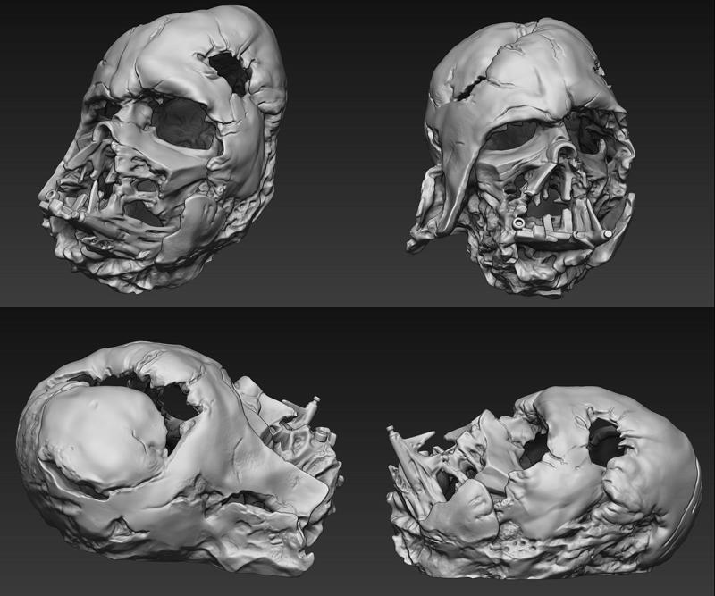 Star Wars - Melted Darth Vader Helmet PRE-SLICED 3D print model