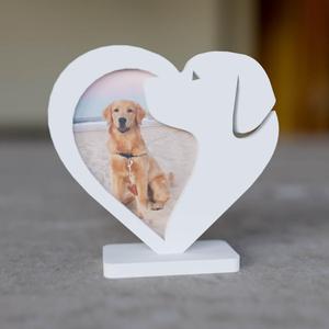 Dog heart photo frame