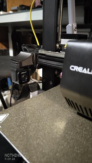 Nebula Camera Mount in X Axis for Ender 3 V3 SE-KE (Left side) with Vertical Cable Bracket