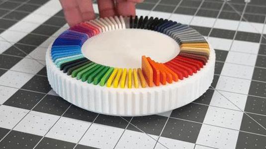 Spinning Filament Swatch Display - Lifts Swatches